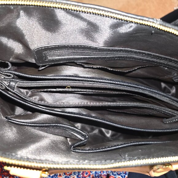 Joy and Iman black and brown hand bag - Picture 5 of 7